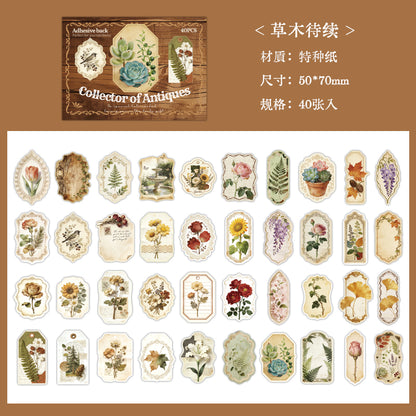 [2601-191] Vintage Collector Life Sticker Set