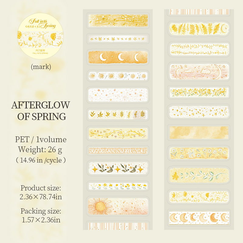 [2601-174] Fall into Spring – PET Die-Cut Decorative Tape Set (4 Designs)