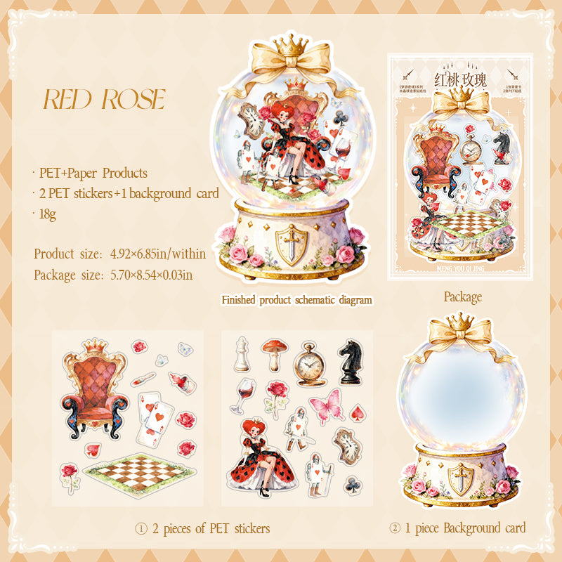 [2603-031] Fantasy Crystal Ball Scene Stickers 4 Styles