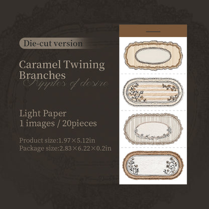 [2601-237] Vintage Floral Label Sticky Notes 6 Styles