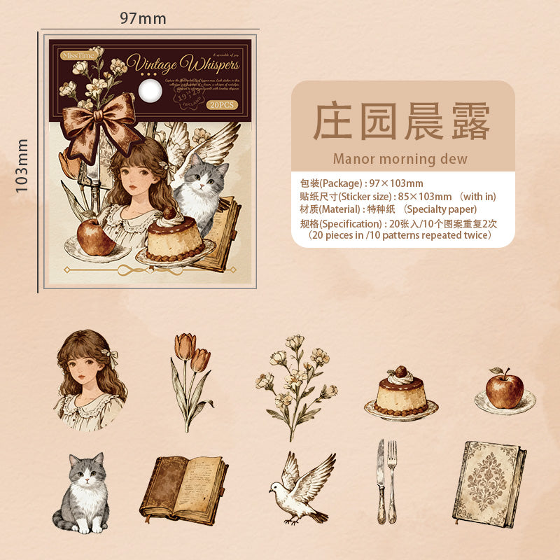 [2602-027] Vintage Character Collage Stickers