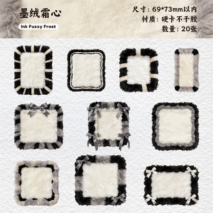 [2603-107] Embroidered Patch Journal Collage Stickers 6 Styles