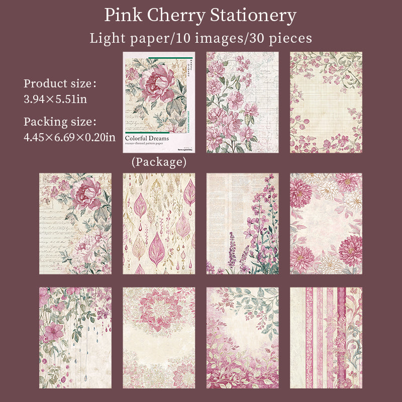 [2603-044] Floral Background Ephemera Book 6 Styles