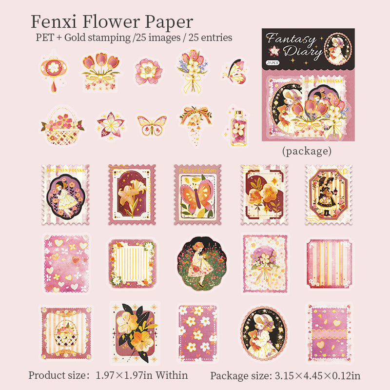 [2603-129] Cute Fantasy PET Sticker Pack 6 Styles