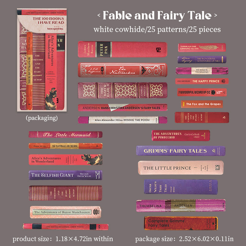 [2603-142] Vintage Book Page Journal Stickers 4 Styles