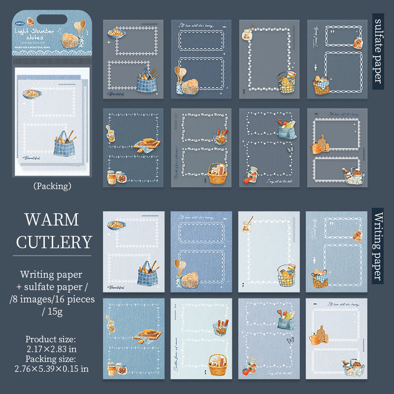 [2603-036] Hand Drawn PET Background Collage Stickers 6 Styles