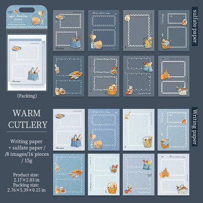 [2603-036] Hand Drawn PET Background Collage Stickers 6 Styles