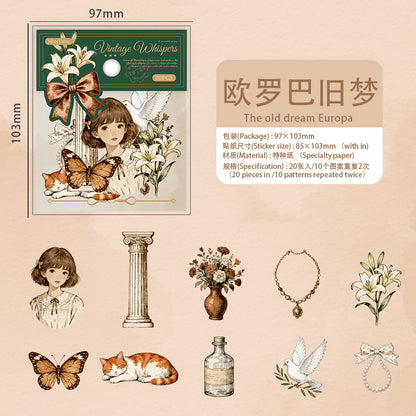 [2602-027] Vintage Character Collage Stickers