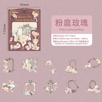 [2603-025] Garden Floral PET Frame Stickers 6 Styles