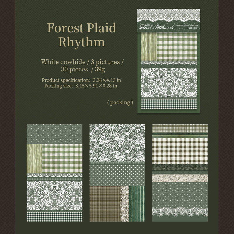 [2601-171] Floral Patchwork – Vintage Lace Collage Paper Pad (6 Designs)