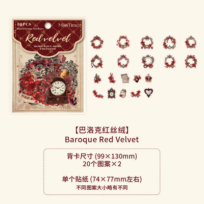 [2603-046] Vintage Floral Frame Stickers European Style 6 Styles