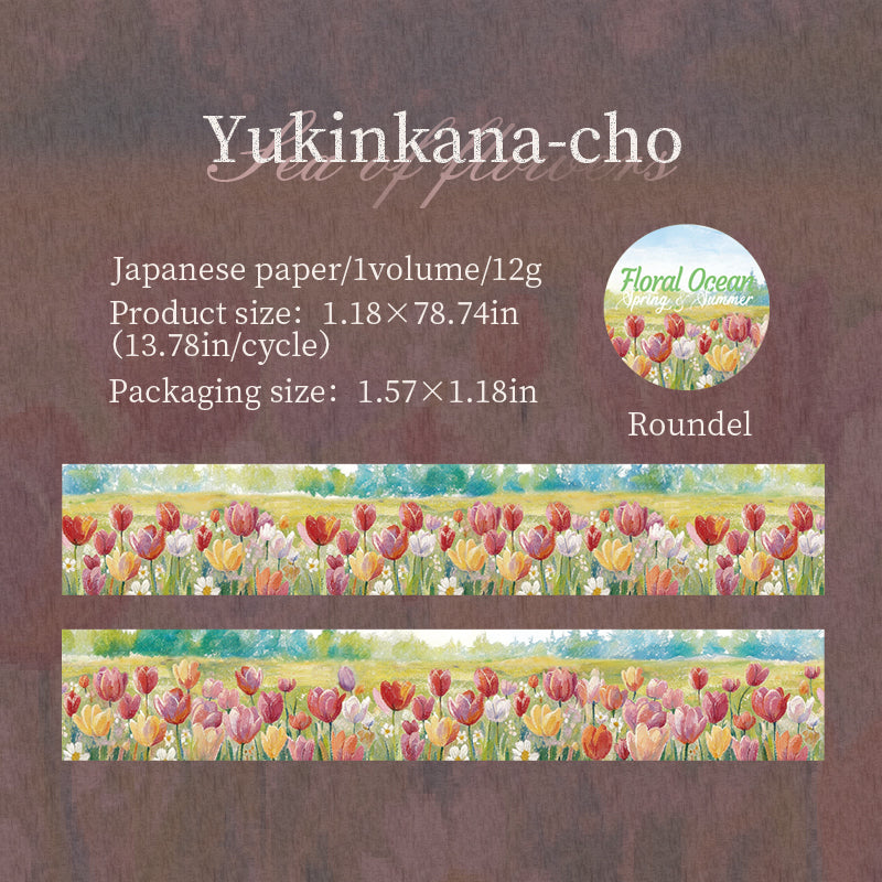 [2603-121] Floral Field Washi Tape 4 Styles