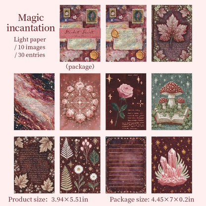 [2603-099] Fantasy Dream Journal Collage Paper 6 Styles