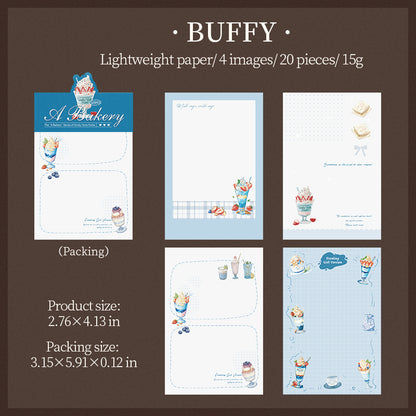 [2601-180] A Little Bakery – Memo Pad Collage Sticker Set (6 Designs)
