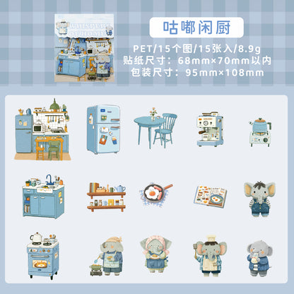 [2603-111] Cute Animal PET Sticker Pack 4 Styles