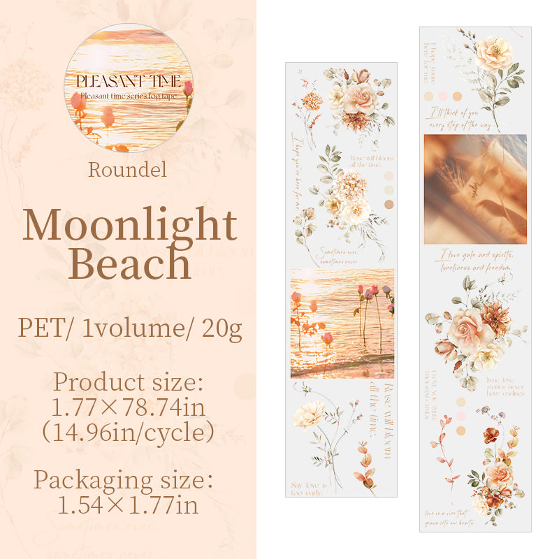 [2601-234] Leisure Time Series Botanical PET Washi Tape Journal Decoration 6 Styles