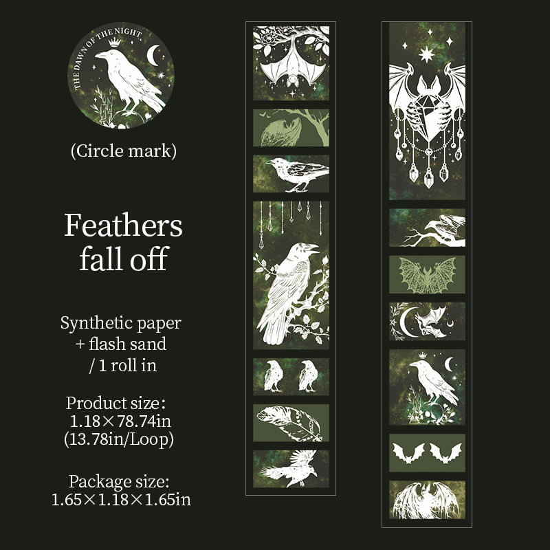 [2602-008] Gothic Dark Collage Tape 6 Styles