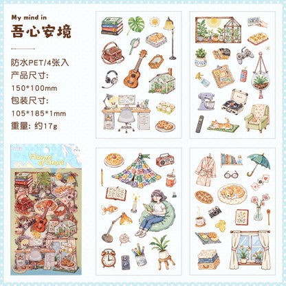 [2603-020] PET Food and Lifestyle Sheet Stickers 4 Sheets