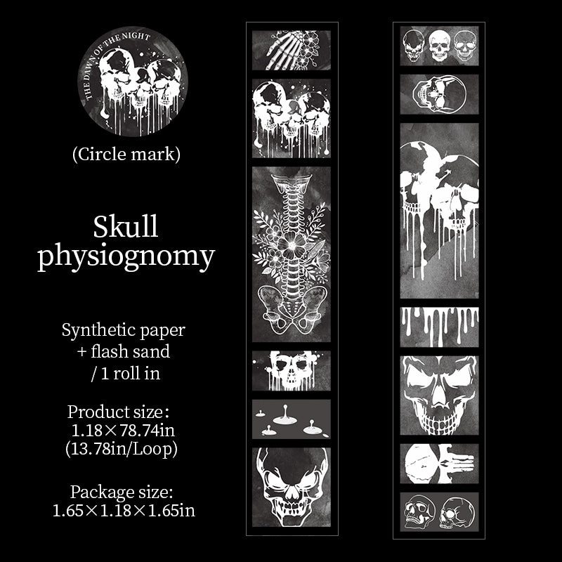 [2602-008] Gothic Dark Collage Tape 6 Styles