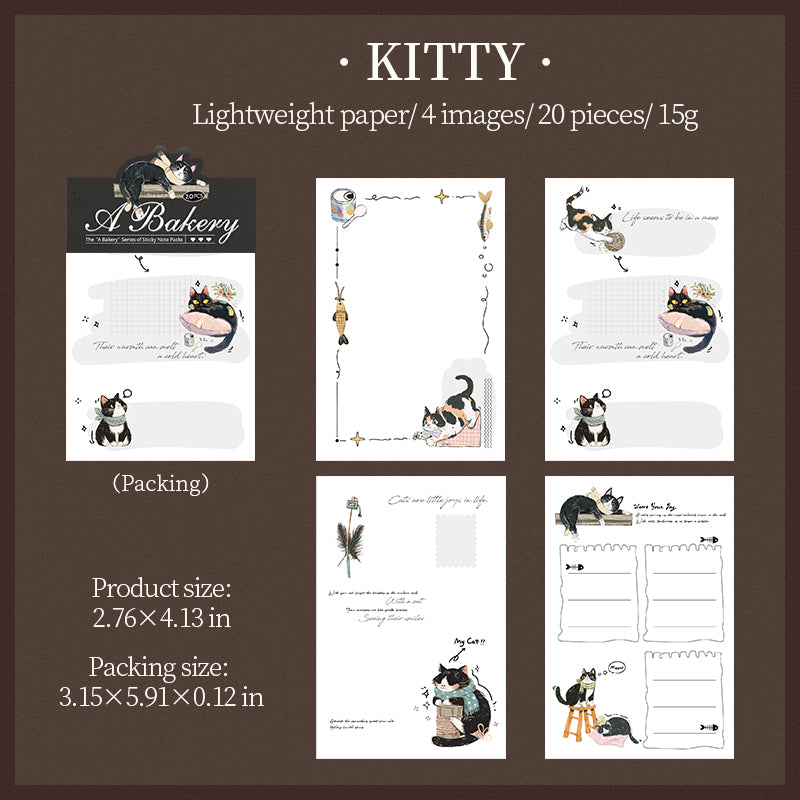 [2601-180] A Little Bakery – Memo Pad Collage Sticker Set (6 Designs)