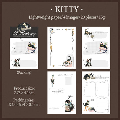 [2601-180] A Little Bakery – Memo Pad Collage Sticker Set (6 Designs)