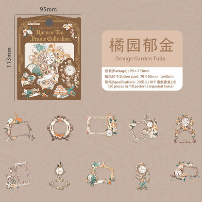 [2603-025] Garden Floral PET Frame Stickers 6 Styles