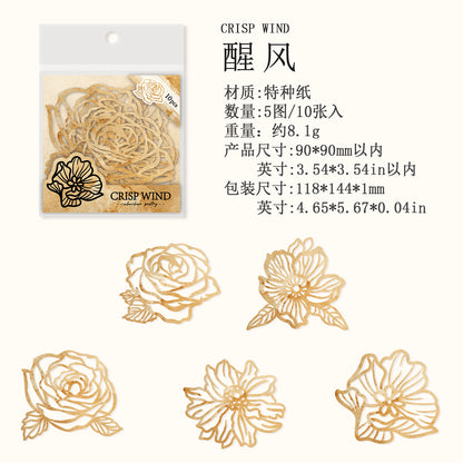 [2601-172] Poem of the Wild – Vintage Botanical Lace Paper Set (4 Designs)