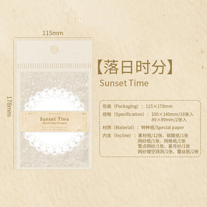 [2603-097] Romantic Textured Journal Collage Paper Pack 6 Styles