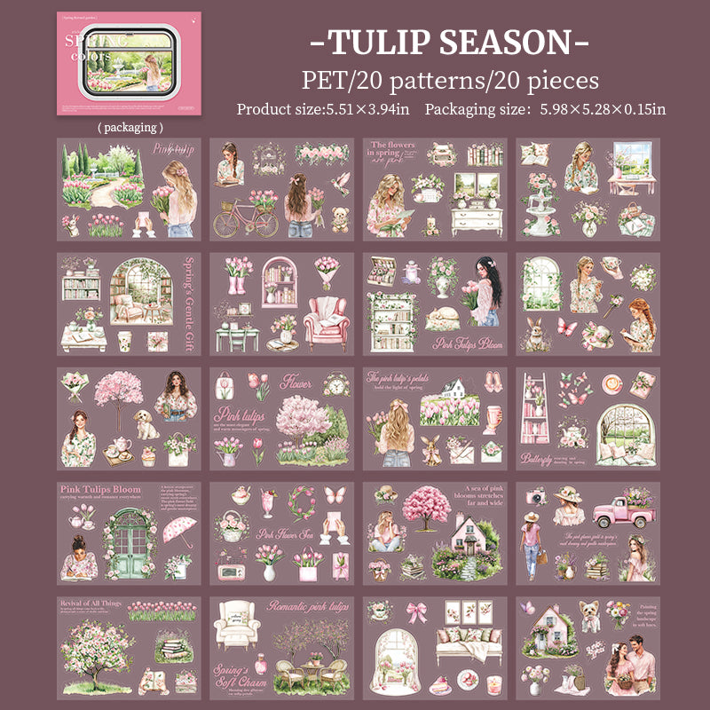 [2601-211] Spring Garden Journal Sticker Book