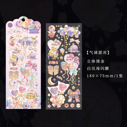 [2601-221] Shell Glow Series Foil PET Journal Sticker Set 6 Styles