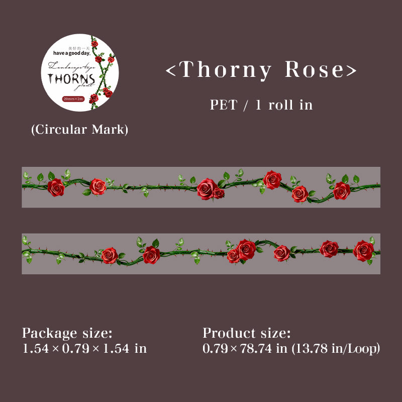 [2601-187] Thorn Garden Botanical PET Washi Tape