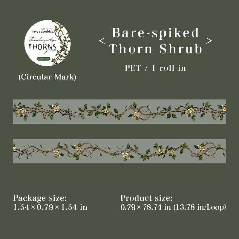 [2601-187] Thorn Garden Botanical PET Washi Tape