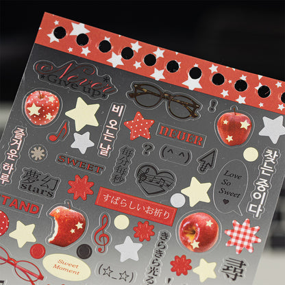 [2601-220] Falling Rain Series PET Spiral Journal Sticker Book 30 Sheets