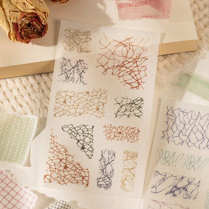 [2603-115] Vintage Mesh Journal Collage Sticker Book 2 Styles