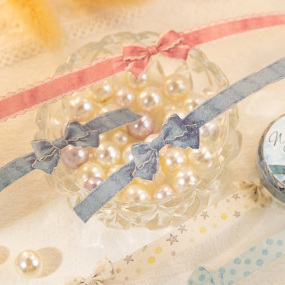 [2601-223] Woven Whisper Series Die Cut Washi Tape Journal Decoration Set 6 Styles
