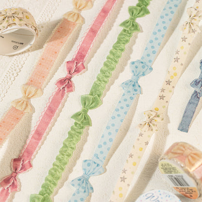 [2601-223] Woven Whisper Series Die Cut Washi Tape Journal Decoration Set 6 Styles