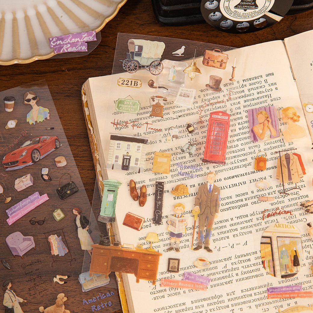 [2601-163] Misty Detective – Cinematic PET Stickers (6 Designs)