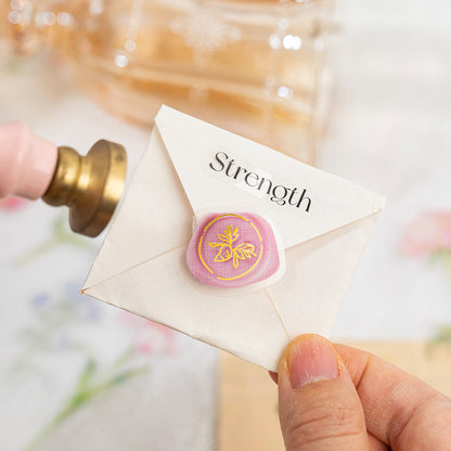 [2601-165] Floral Overture – Gilded PET Flower Stickers (4 Designs)