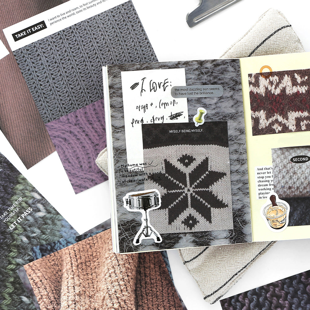 [2601-162] Soft Texture – Vintage Yarn Pattern Paper Pack (4 Designs)