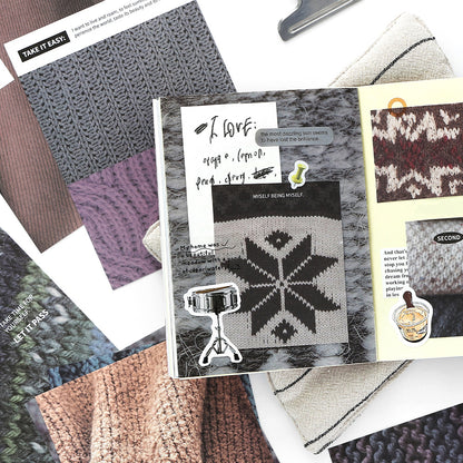 [2601-162] Soft Texture – Vintage Yarn Pattern Paper Pack (4 Designs)