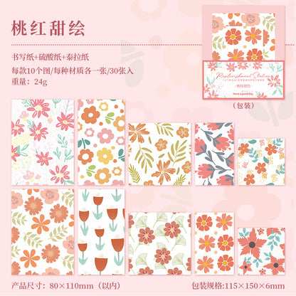 [2603-109] Pastel Texture Journal Collage Paper 8 Styles