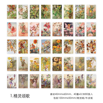 [2601-203] Vintage Book Collage Sticker Book 8 Styles