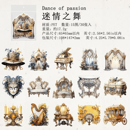 [2603-074] Baroque Forest Stickers 4 Styles