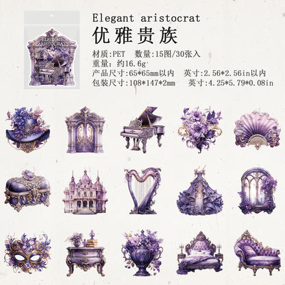 [2603-074] Baroque Forest Stickers 4 Styles