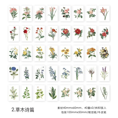 [2601-203] Vintage Book Collage Sticker Book 8 Styles