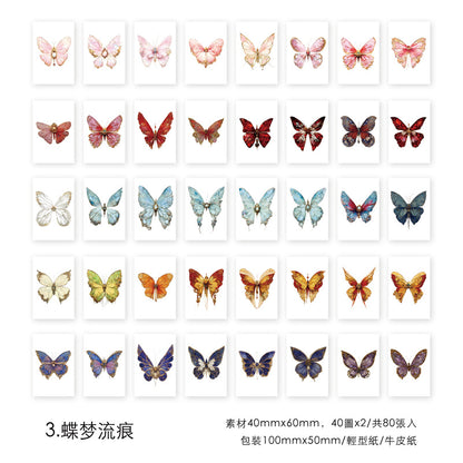 [2601-203] Vintage Book Collage Sticker Book 8 Styles