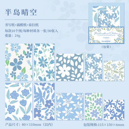 [2603-109] Pastel Texture Journal Collage Paper 8 Styles
