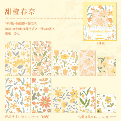 [2603-109] Pastel Texture Journal Collage Paper 8 Styles