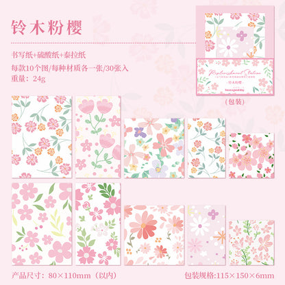 [2603-109] Pastel Texture Journal Collage Paper 8 Styles